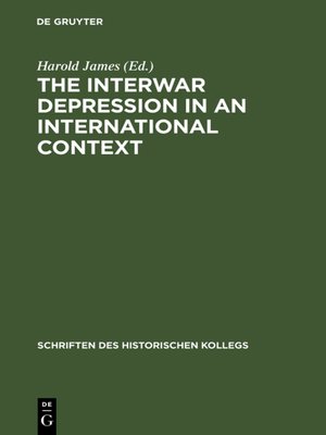 cover image of The Interwar Depression in an International Context